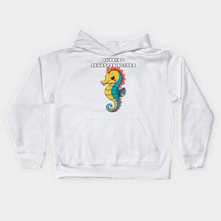 Cute Adorable Colorful Seahorse Kids Hoodie